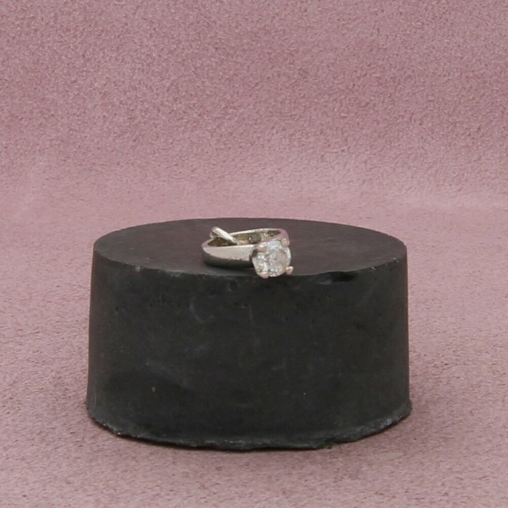 sterling silver vintage 3d engagement ring charm pendant